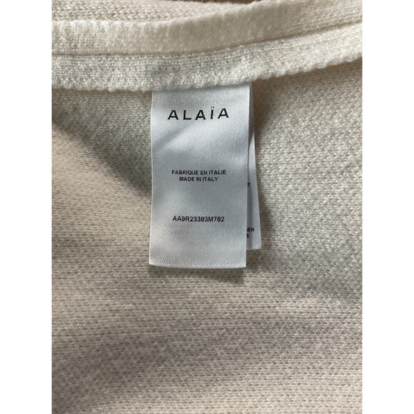 Alaia Hooded White Cashmere Midi Dress Size 36 - NWT - Picture 6 of 7